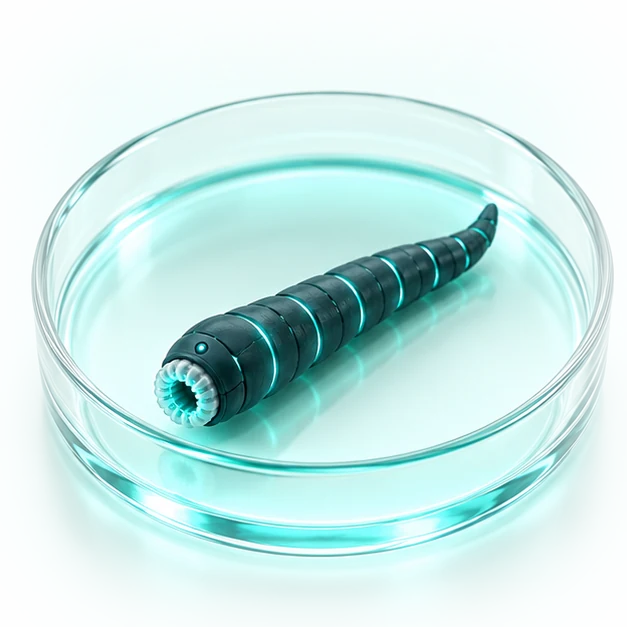 a pale leech in a dish